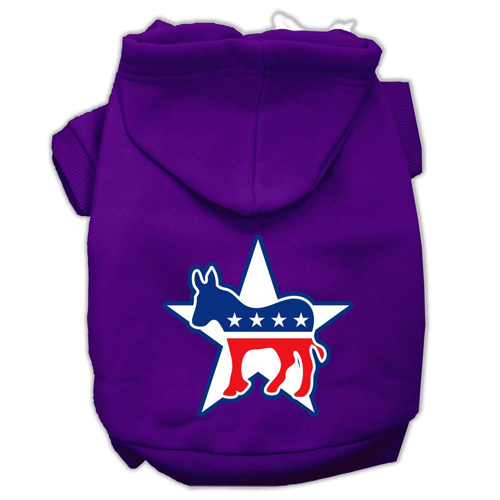 Democrat Screen Print Pet Hoodies Purple Size XL (16)