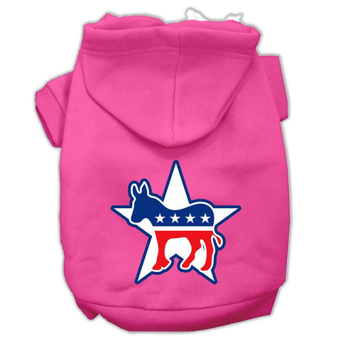 Democrat Screen Print Pet Hoodies Bright Pink Size XXL (18)