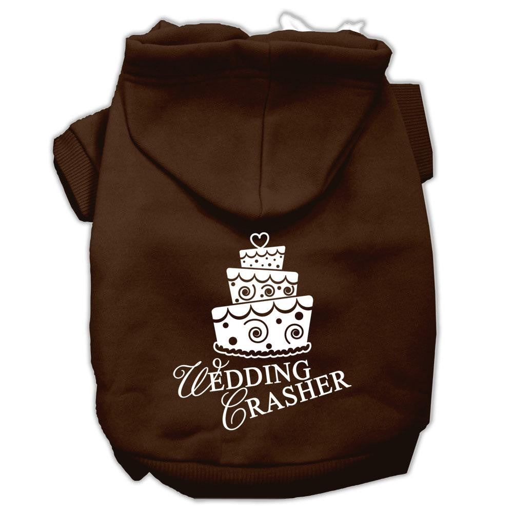 Wedding Crasher Screen Print Pet Hoodies Brown Size XL (16)