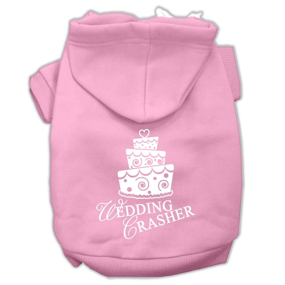 Wedding Crasher Screen Print Pet Hoodies Light Pink Size XL (16)