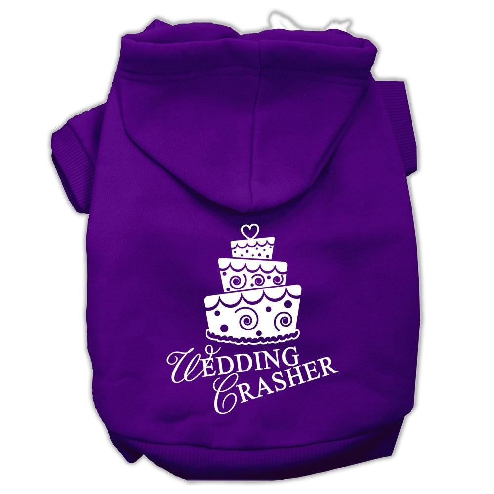 Wedding Crasher Screen Print Pet Hoodies Purple Size XL (16)