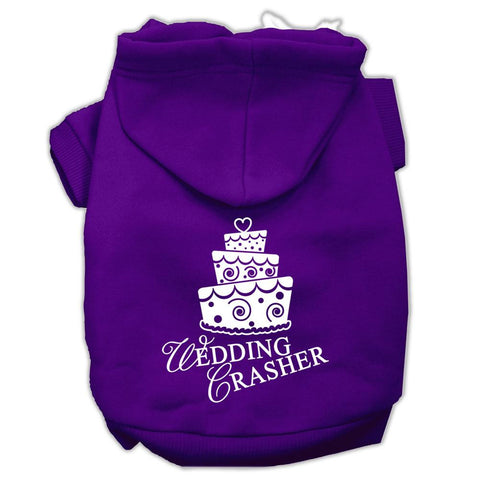 Wedding Crasher Screen Print Pet Hoodies Purple Size XXXL (20)