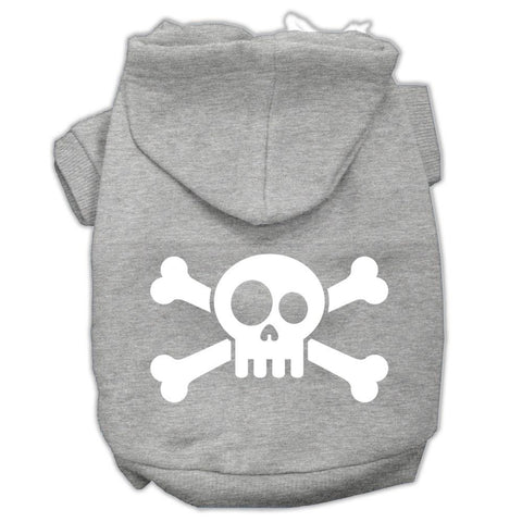 Skull Crossbone Screen Print Pet Hoodies Light Pink Size XXXL (20)