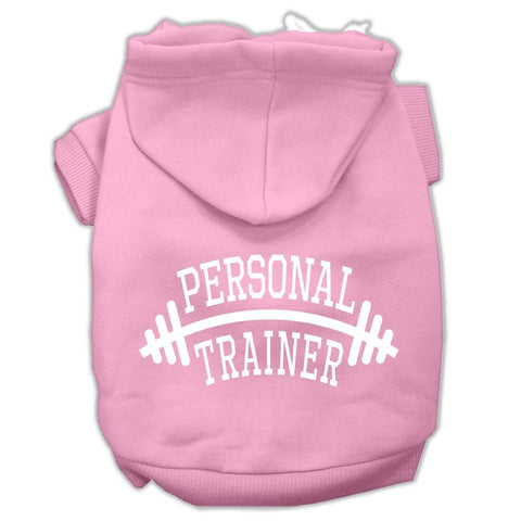 Personal Trainer Screen Print Pet Hoodies Light Pink Size XXXL (20)