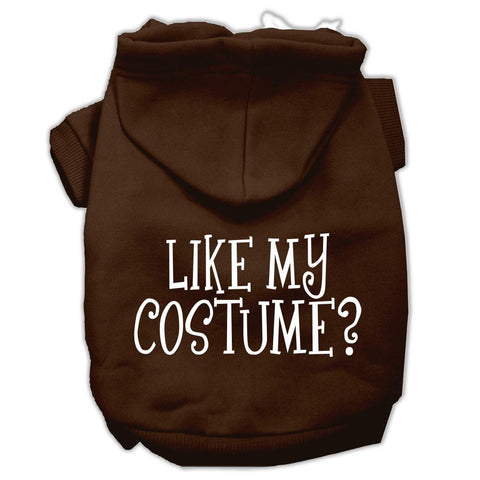 Like my costume? Screen Print Pet Hoodies Brown Size Lg (14)