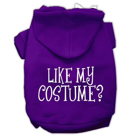 Like my costume? Screen Print Pet Hoodies Purple Size XL (16)