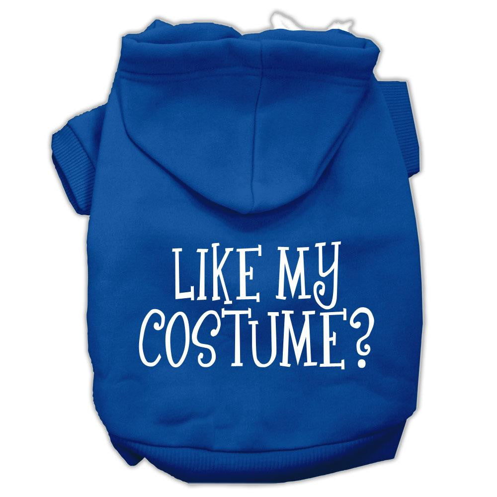 Like my costume? Screen Print Pet Hoodies Blue Size XS (8)