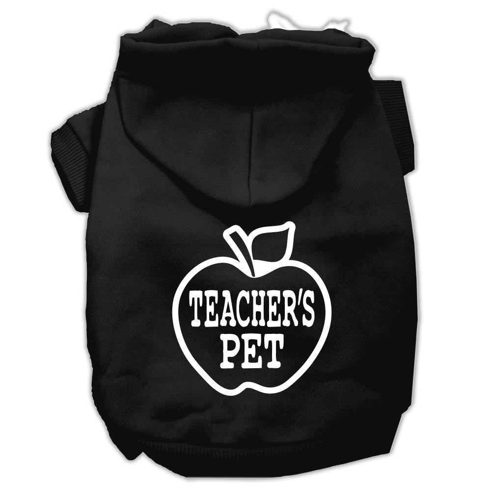 Teachers Pet Screen Print Pet Hoodies Black Size M (12)