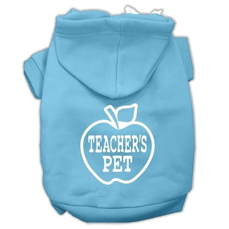 Teachers Pet Screen Print Pet Hoodies Baby Blue Size XL (16)