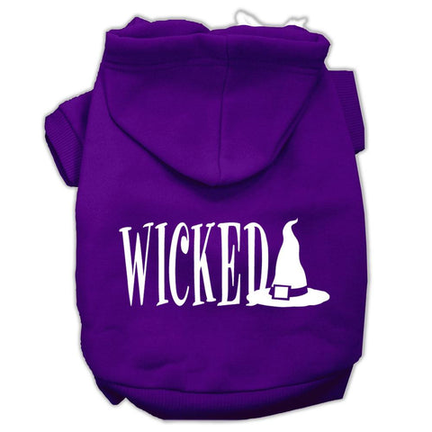 Wicked Screen Print Pet Hoodies Purple Size L (14)