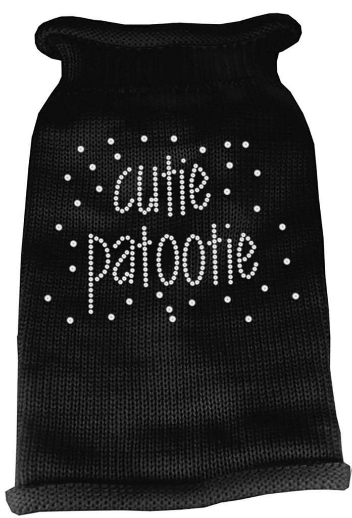 Cutie Patootie Rhinestone Knit Pet Sweater MD Black