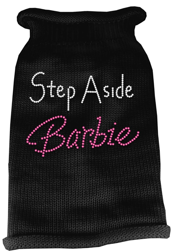 Step Aside Barbie Rhinestone Knit Pet Sweater LG Black