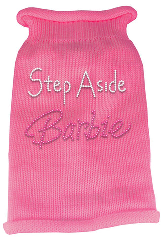 Step Aside Barbie Rhinestone Knit Pet Sweater LG Pink