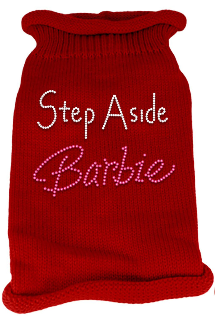 Step Aside Barbie Rhinestone Knit Pet Sweater MD Red