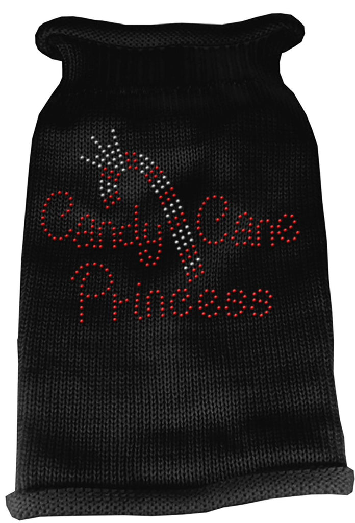 Candy Cane Princess Knit Pet Sweater LG Black