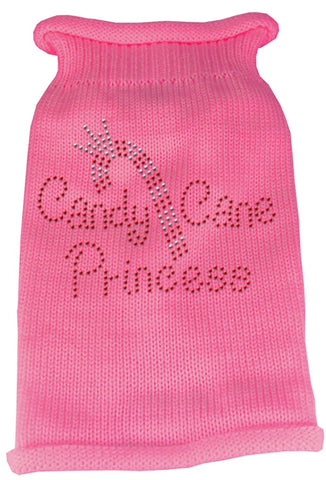 Candy Cane Princess Knit Pet Sweater LG Pink