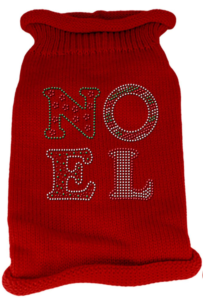 Noel Rhinestone Knit Pet Sweater LG Red