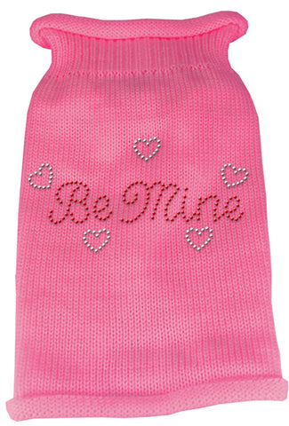 Be Mine Rhinestone Knit Pet Sweater LG Pink