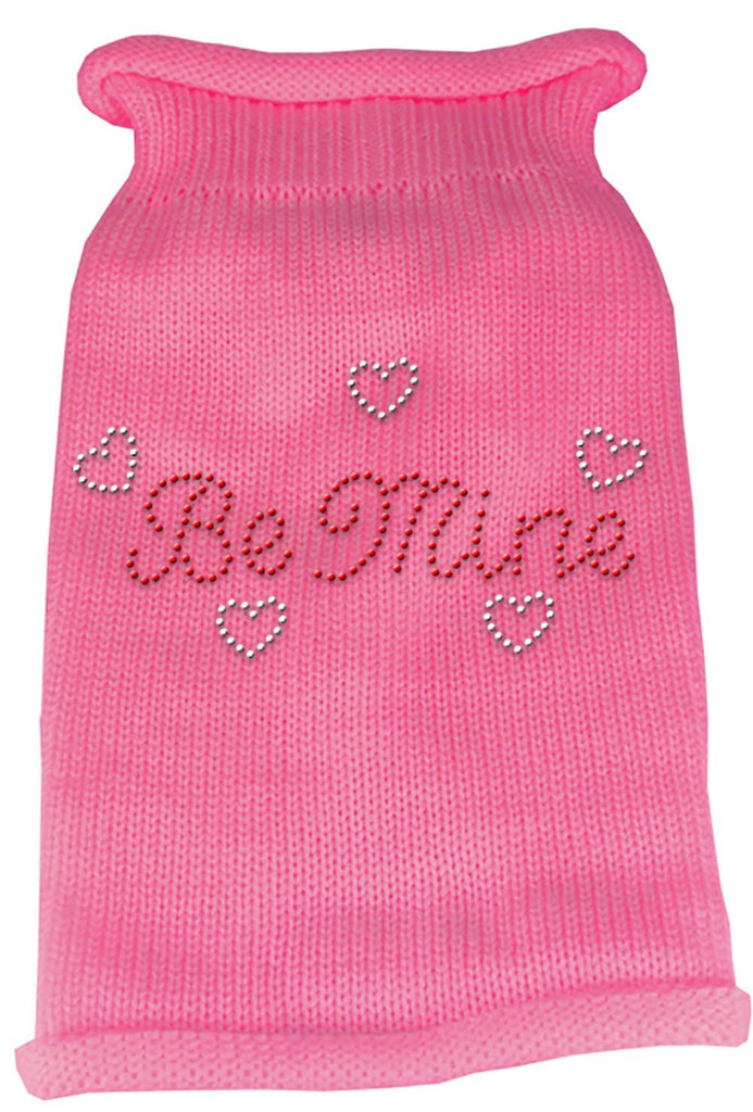 Be Mine Rhinestone Knit Pet Sweater XS Pink