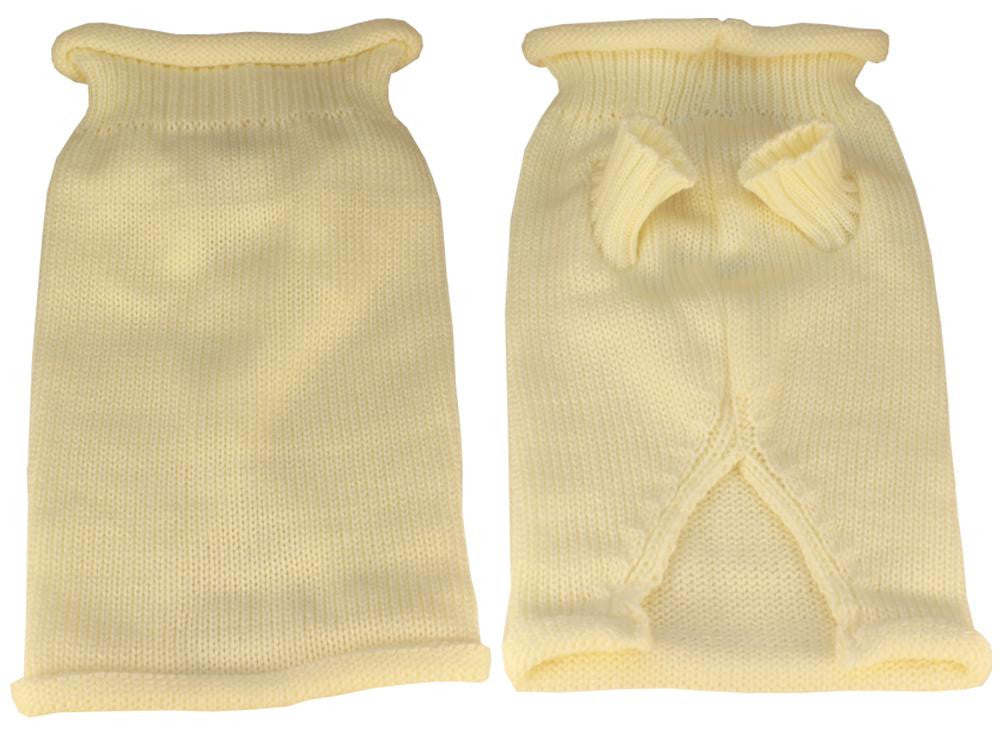 Plain Knit Pet Sweater LG Cream