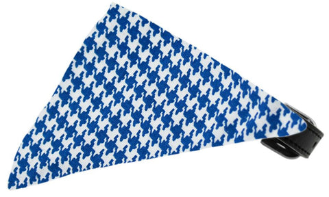 Primary Blue Houndstooth Bandana Pet Collar Black Size 20