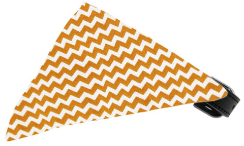 Sun Kissed Yellow Chevron Bandana Pet Collar Black Size 14