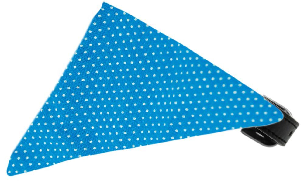 Aqua Swiss Dots Bandana Pet Collar Black Size 16