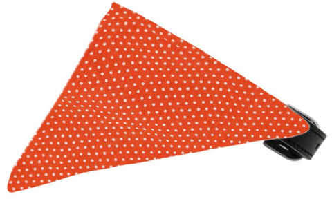 Orange Swiss Dots Bandana Pet Collar Black Size 18