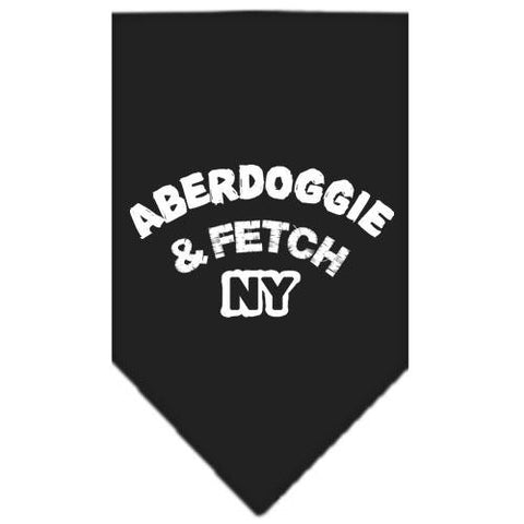 Aberdoggie NY Screen Print Bandana Black Large