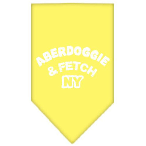 Aberdoggie NY Screen Print Bandana Yellow Large