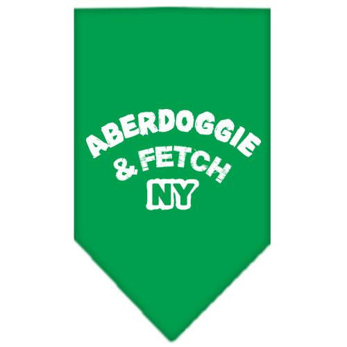 Aberdoggie NY Screen Print Bandana Emerald Green Small