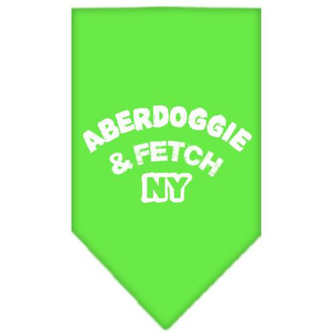 Aberdoggie NY Screen Print Bandana Lime Green Small