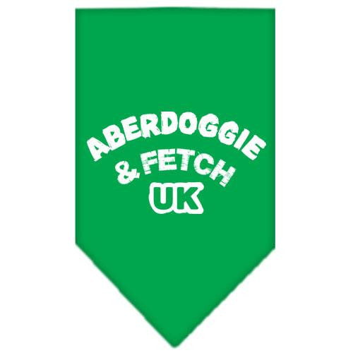 Aberdoggie UK Screen Print Bandana Emerald Green Large