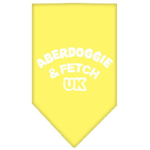 Aberdoggie UK Screen Print Bandana Yellow Large