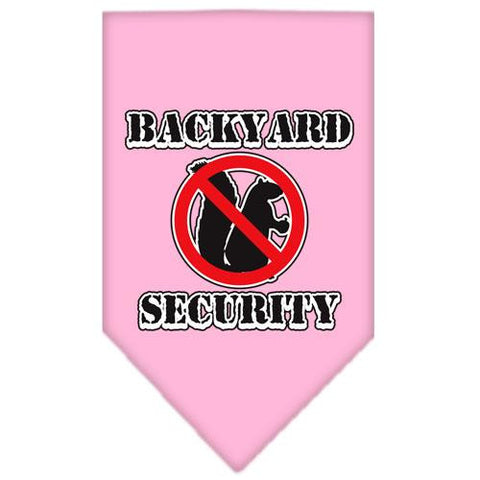 Backyard Security Screen Print Bandana Light Pink Large