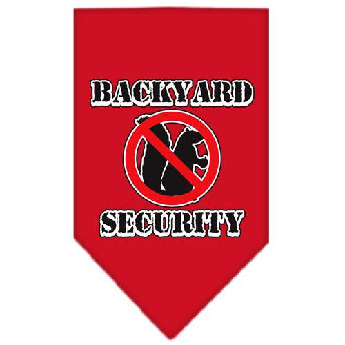 Backyard Security Screen Print Bandana Red Small