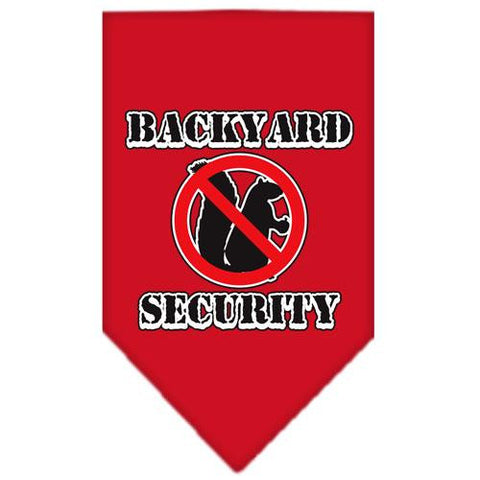 Backyard Security Screen Print Bandana Red Small