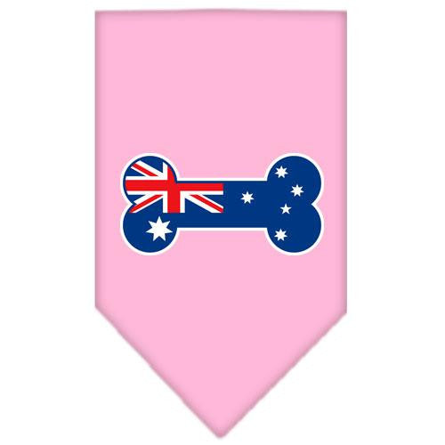 Bone Flag Australian  Screen Print Bandana Light Pink Large