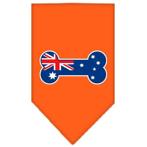 Bone Flag Australian  Screen Print Bandana Orange Large