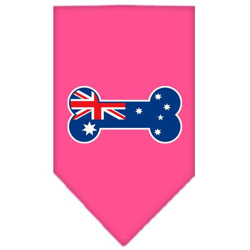 Bone Flag Australian  Screen Print Bandana Bright Pink Small