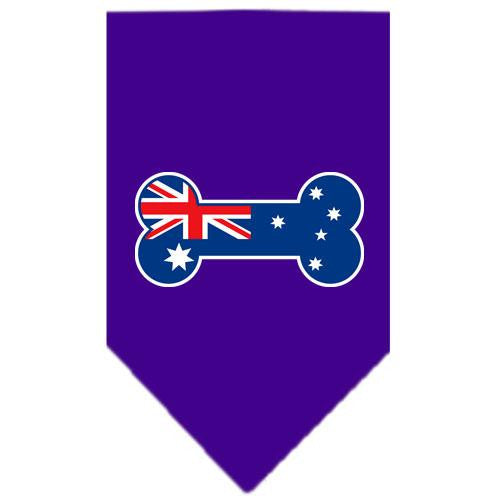 Bone Flag Australian  Screen Print Bandana Purple Small