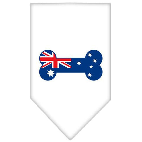 Bone Flag Australian  Screen Print Bandana White Small