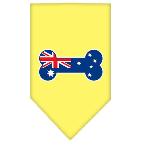 Bone Flag Australian  Screen Print Bandana Yellow Small