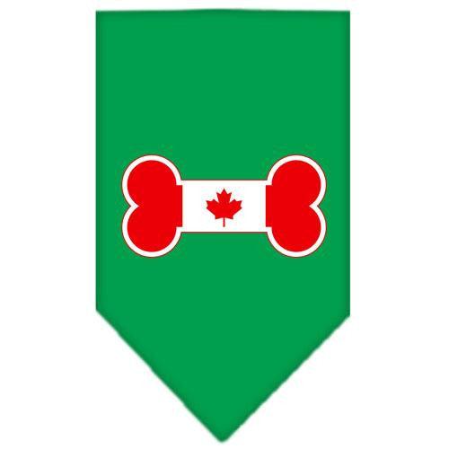 Bone Flag Canadian  Screen Print Bandana Emerald Green Large