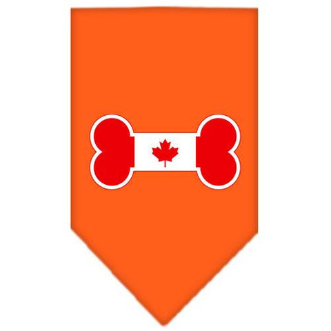 Bone Flag Canadian  Screen Print Bandana Orange Small