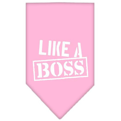 Like a Boss Screen Print Bandana Light Pink Large