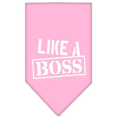 Like a Boss Screen Print Bandana Light Pink Small