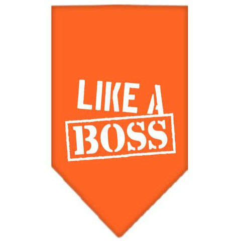 Like a Boss Screen Print Bandana Orange Small