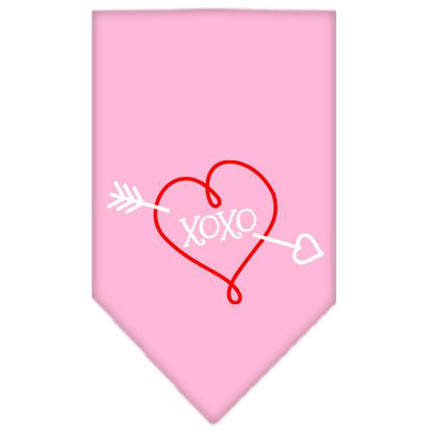 XOXO Screen Print Bandana Light Pink Large