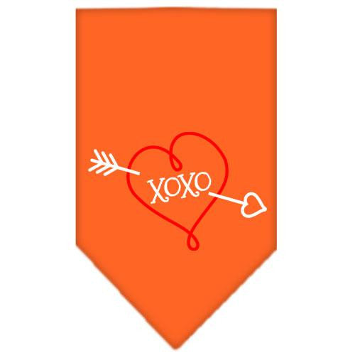 XOXO Screen Print Bandana Orange Small